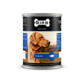 Gina Тунец и Рис-Полнорационный консервированный гипоаллергенный корм для собак